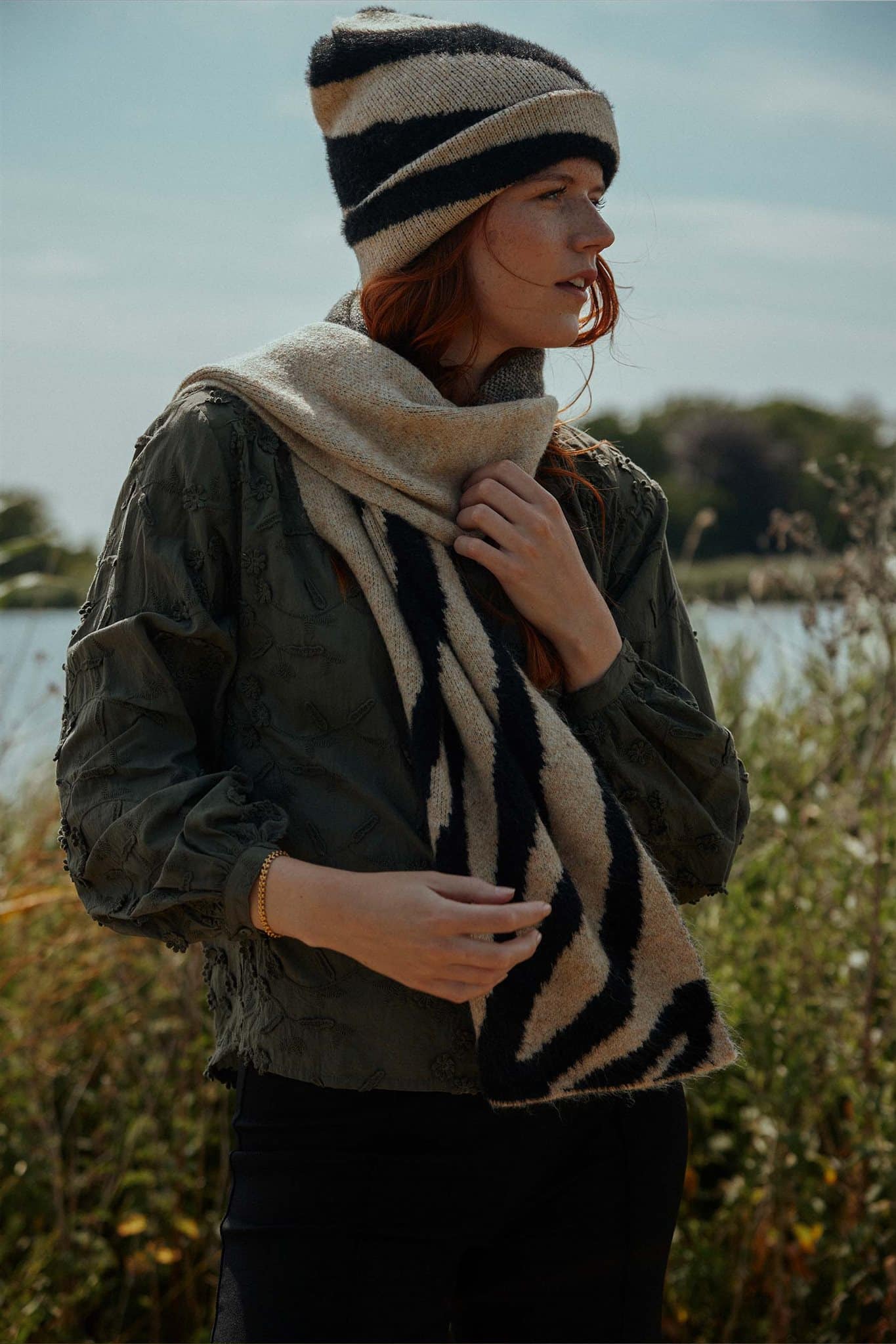 Muts Gebreide met Zebra