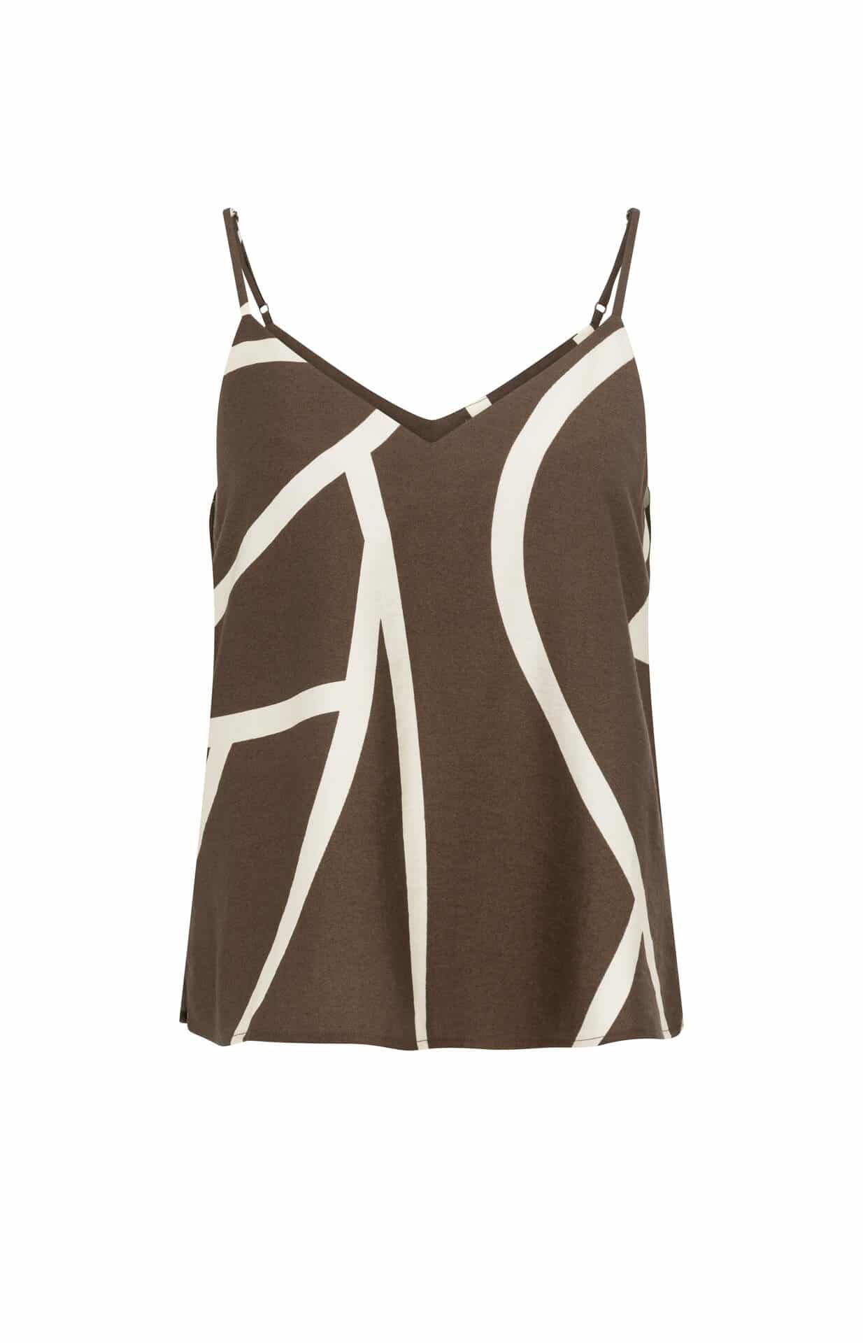 Printed v-neck singlet