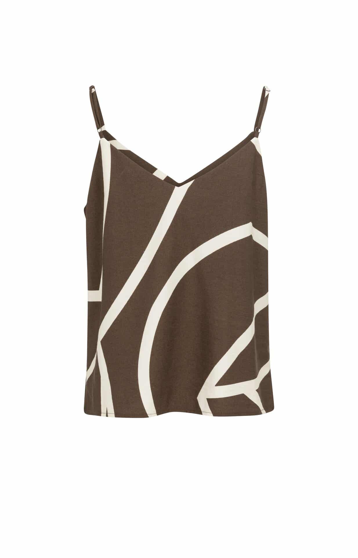 Printed v-neck singlet