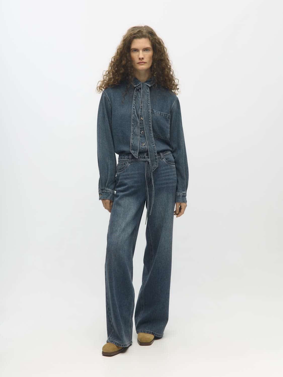 OBJROSIE MW WIDE JEANS NOOS