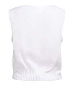 Mouwloze blouse met plooien en