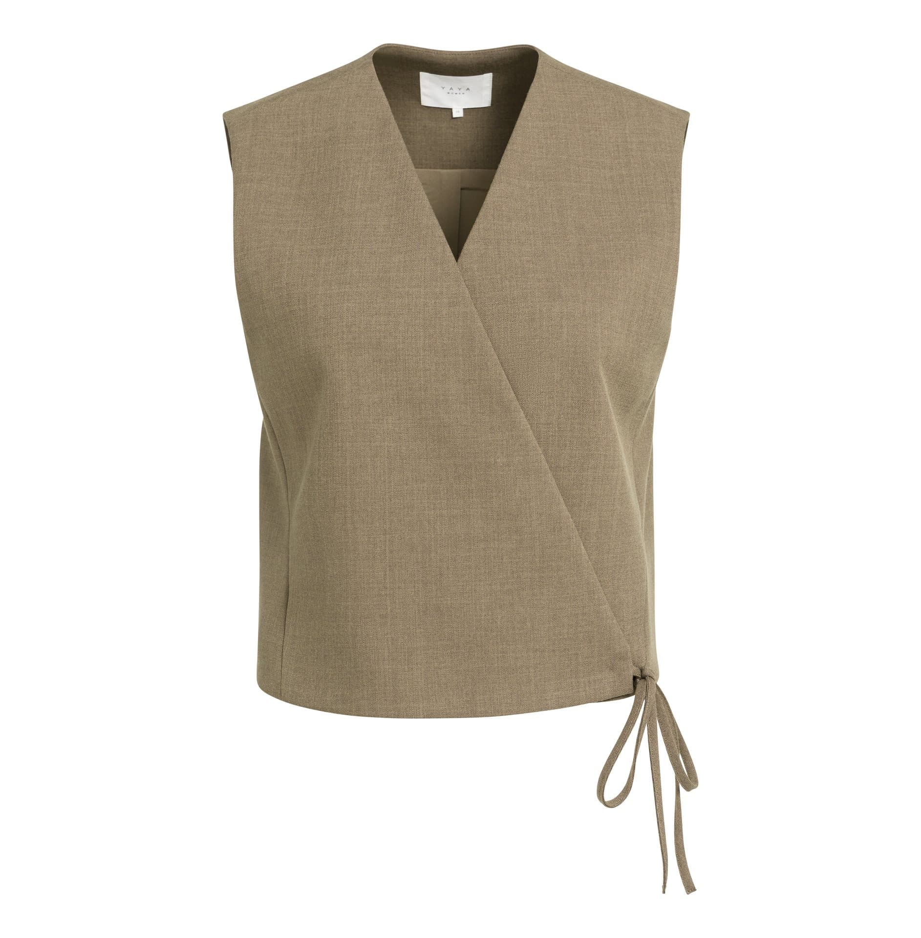 Geweven gilet met overslageffe