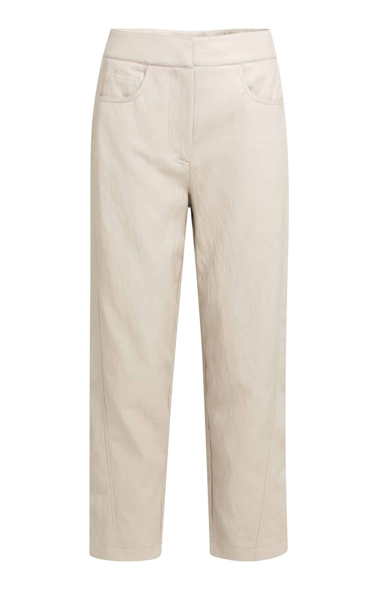 Kunstleren broek met wortelmod