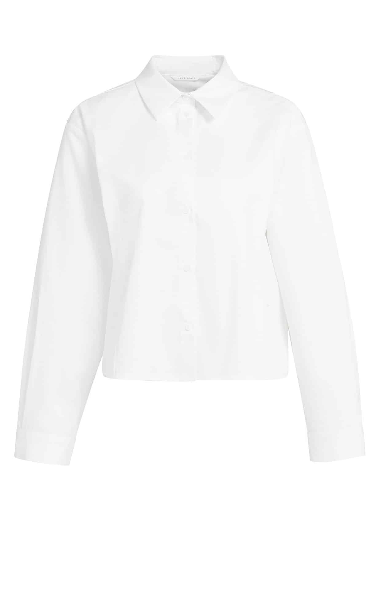 Poplin blouse met knoopdetails