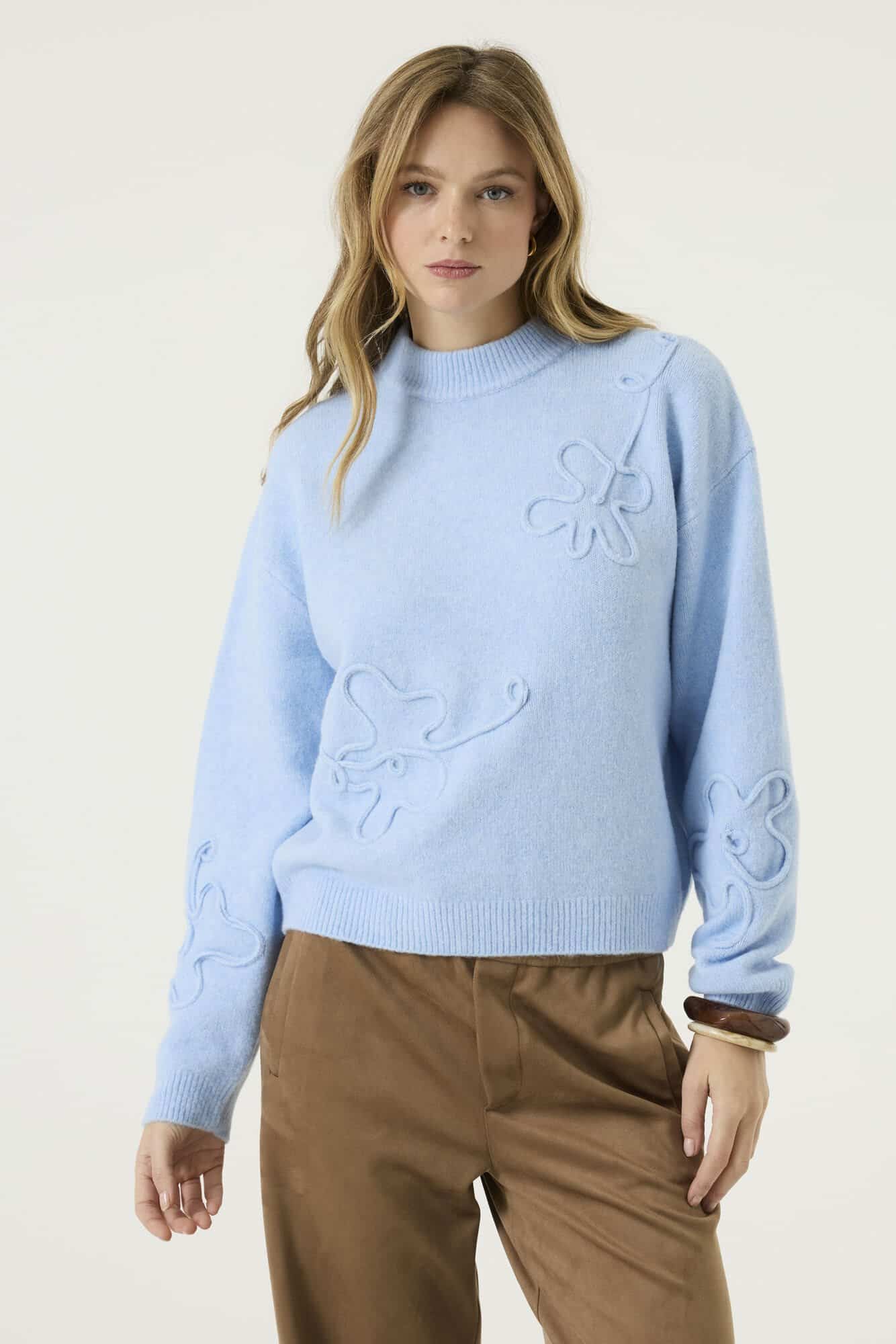 ladies pullover breeze blue