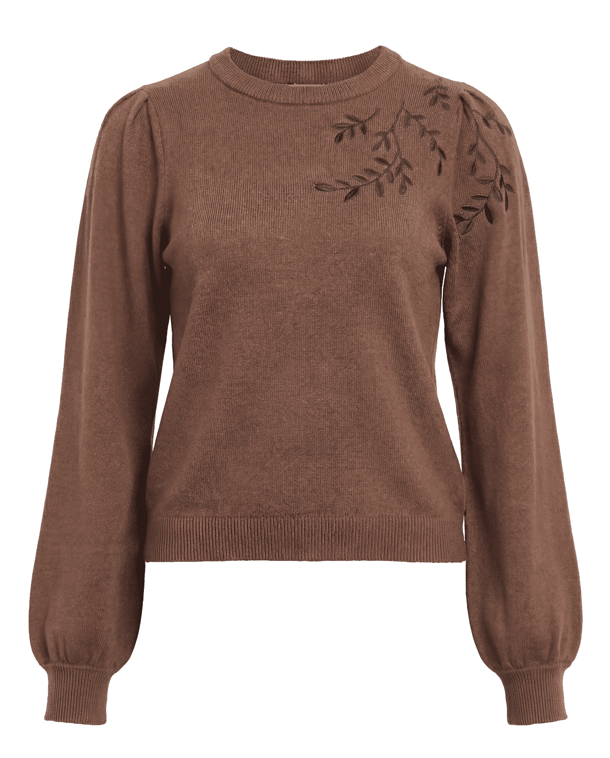 OBJTHESS L/S KNIT EMBROIDERY P