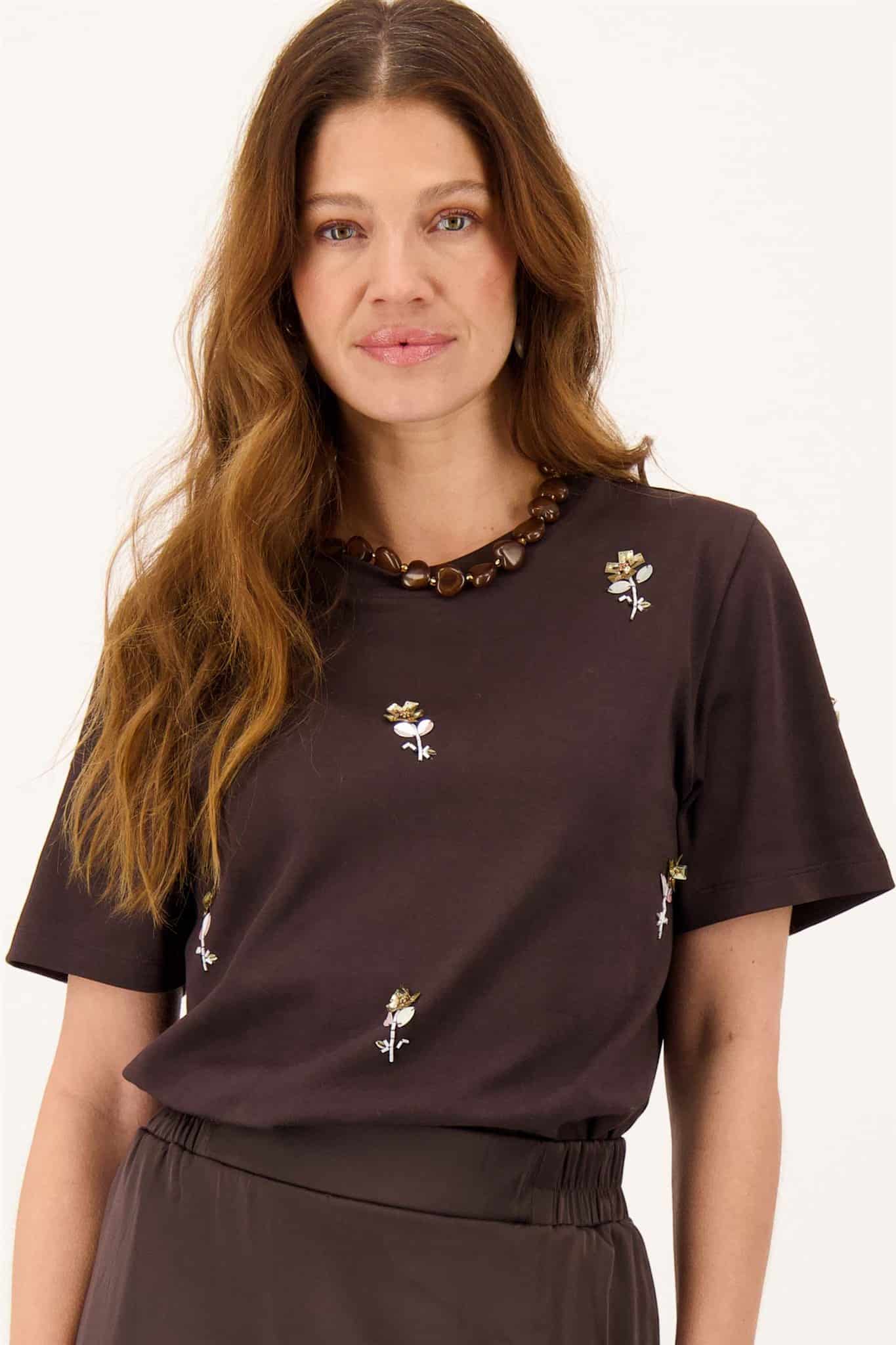 T-shirt with allover beads