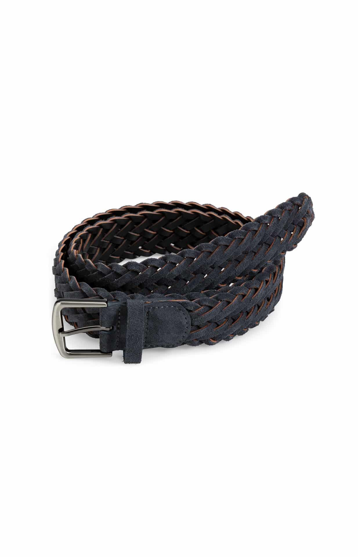 Gevlochten suede riem