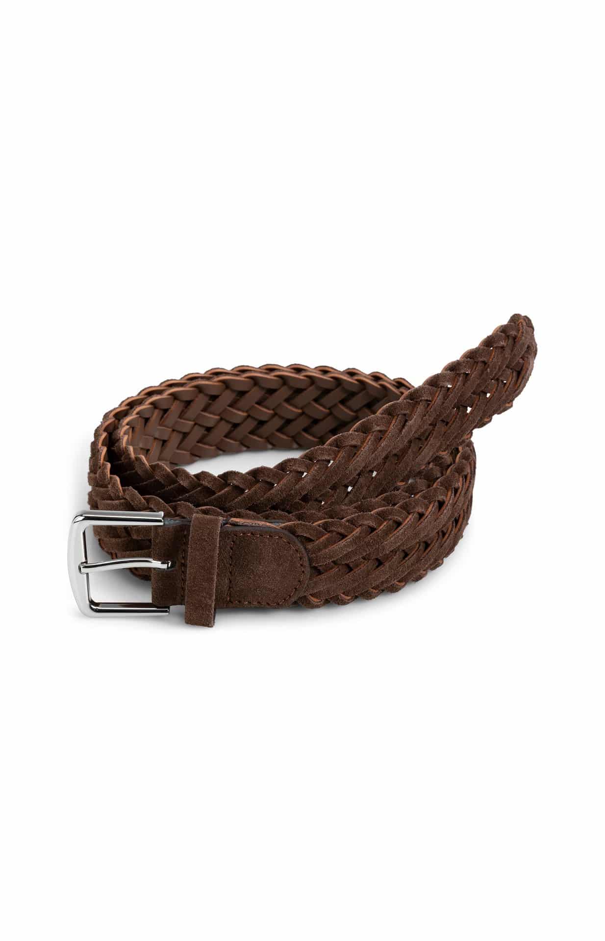 Gevlochten suede riem